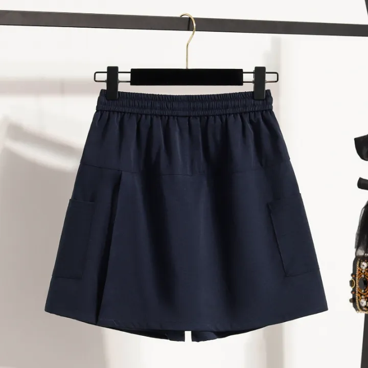 Summer%20Versatile%20High-Waisted%20Casual%20Shorts%20Skirt%20Women's%20Plus%20Size%20Shorts%20Korean-style%20Fashion%20Wide-Leg%20Oversized%C2%A0Half%20Pants%20-%20Image%204