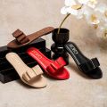 Women's Flat Shoes CHCH New Summer Bow Casual Slippers Black Commuting Woman Shoes. 