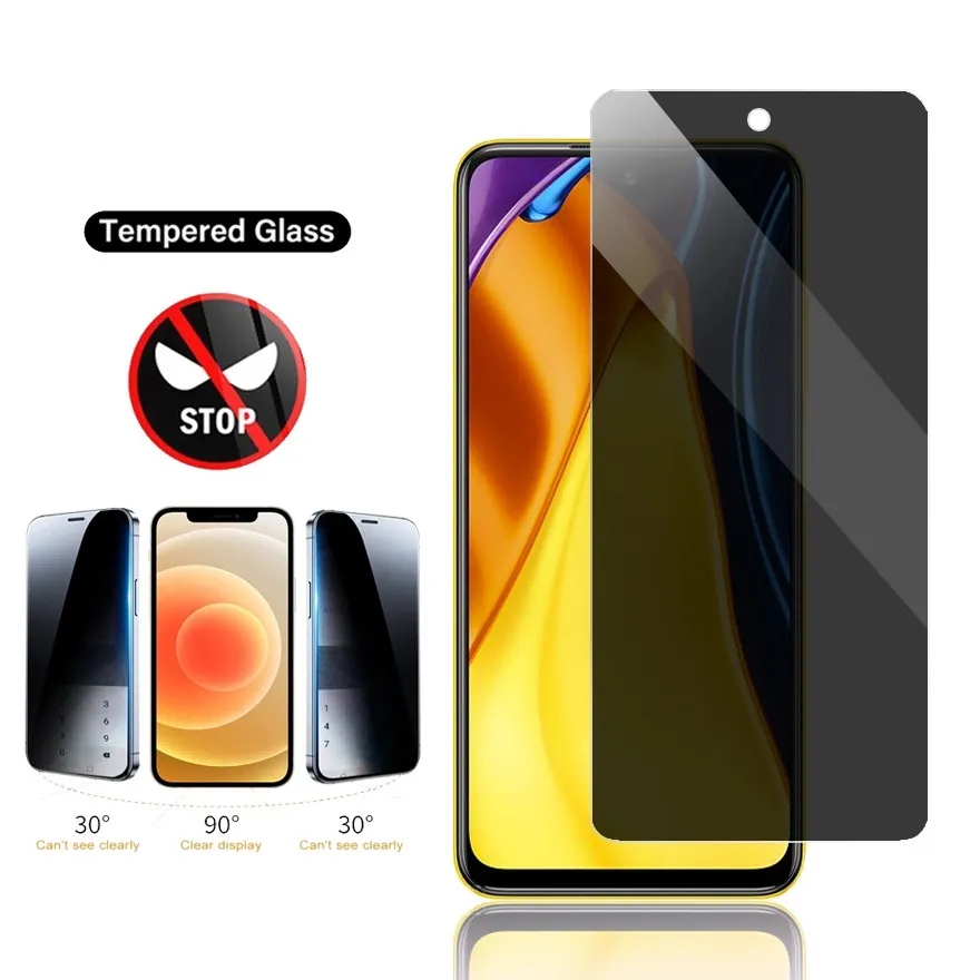 3Pcs Privacy Tempered Glass For Motorola MOTO E G50 E20 G30 Z4
