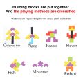 1 Set Wooden Puzzle Baby Early Education Fun Game Children Thinking Logic Square Toy Puzzle.