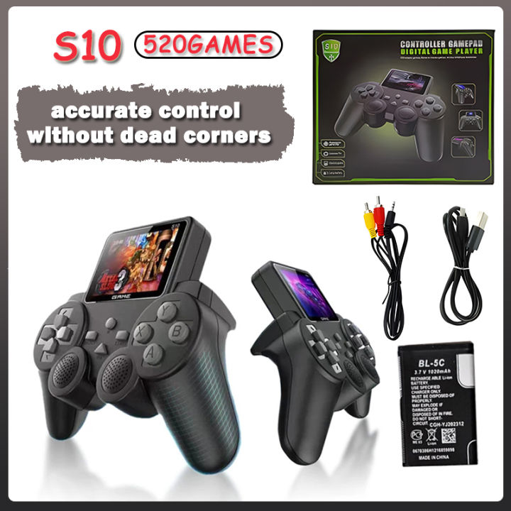 S10 Mini Remote Control 2.4-inch video handheld game console 520 game consoles AV Output Video Controller Kids Gift 8-Bit