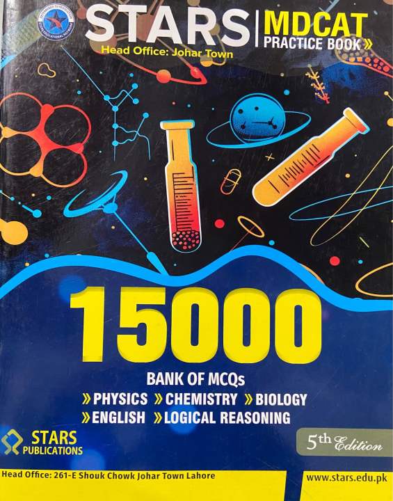 STARS MDCAT PRACTICE BOOK 15000+ BANK OF MCQS Latest 5th Edition