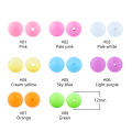 50Pcs Glow In The Dark Silicone Beads Round 12/15MM Luminous Silicone Lentil Bead For Jewelry Making DIY Bracelet Necklace. 