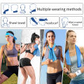 Portable Circular Silicone Wrapped Cold Towel Cooling Towel Quick Drying Polyester Fiber Towels Beach Accessories Sport Fitness.
