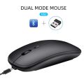 [Rechargeable Wireless Mouse] Built-in wireless mouse, adjustable mouse sensitivity, Bluetooth or usb2.5g plug (standard mouse, wiressless mouse). 
