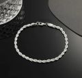 "2Pcs Twister Chain & Bracelet Set for Men/Boys – Silver | Stylish & Durable". 