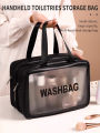 1pc Multifunctional Zipper Cosmetic Bag (Waterproof) + 21pcs/Set Makeup Tools Set. 