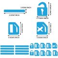 18Pcs/set Car Luminous Door Window Lift Button Stickers Car Windows Control Panel Decals Car Interior Sticker Auto Accessories.