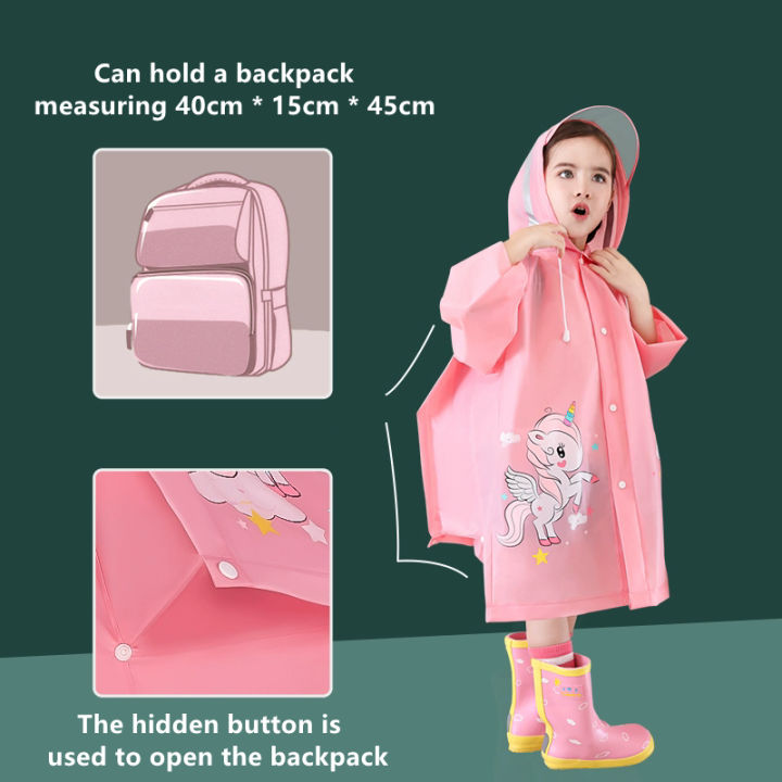 Children%20Raincoat%20Girls%20Boys%20School%20Students%20Backpack%20Location%20Waterproof%20Cartoon%20Rainwear%20For%202-12%20Years%20Old%20Kids%20-%20Image%205