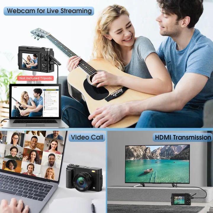 STUOGYUM%204K%20Vlogging%20Camera,48MP%20Digital%20Camera%20For%20Photography%20With%20Autofocus%203.0%20Inch%20Touch%20Screen,180%20Degree%20Flip%20Screen%20-%20Image%207