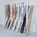 Waterproof Marble Self Adhesive Wallpaper Vinyl Film Wall Stickers Bathroom Kitchen Cupboard Room Decoration Sticky Paper Decal Home Decoration Anti-fouling Grease Kitchen. 