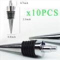 10 Pcs Thread Wine Bottles Metal Stoppers Set,Blank Bottles Stopper Gifts for Wedding Wine Party. 