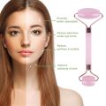 Jade Roller Gua Sha Set - Natural Rose Pink Color jade roller gua sha and Jade Facial Massager for Anti-Aging, Face Slimming, Lifting, Wrinkle Reduction, and Double Chin Removal - Gua sha Beauty Care Tool GuaSha Jade Roller. 