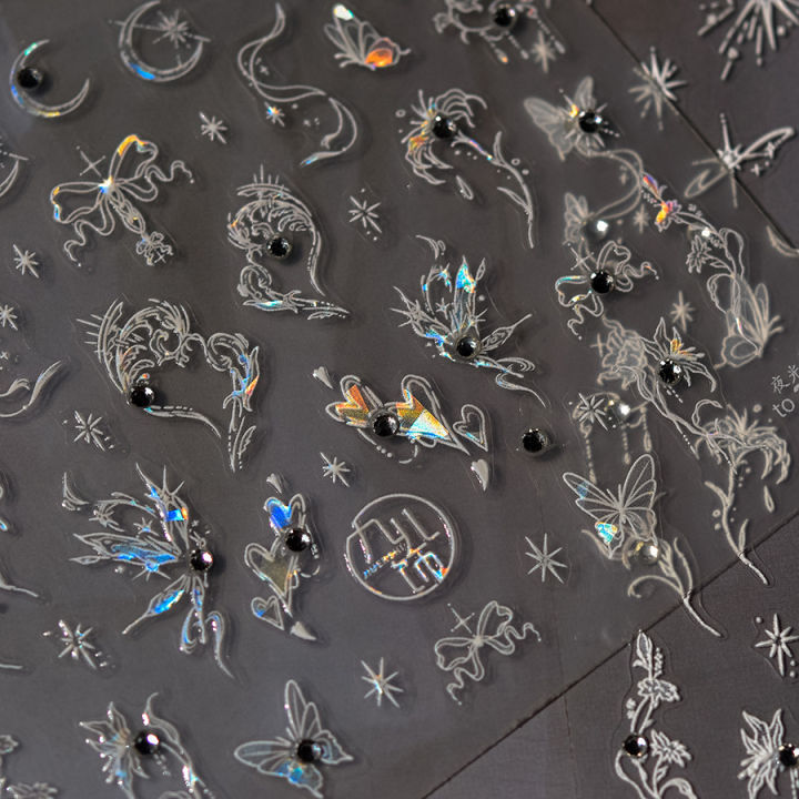 1pcs%205D%20Diamond%20Butterfly%20Nail%20Art%20Stickers%20Holographic%20Butterfly%20Nail%20Decorations%20Decals%20DIY%20Self-Adhesive%20Slider%20Accessories%20-%20Image%203