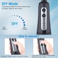 PECHAM Water Flosser Cordless Dental Pick for Teeth Clean, Professional Oral Irrigator DIY 4 Modes IPX7 Waterproof 300ML Tank USB Rechargeable, Irrigate Jet for Plaque Removal Oral Gums Care. 