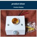 Automatic Human Body Infrared IR Sensor LED Bulb Light E27 Base Lamp Holder. 