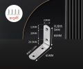 LLY -- 2mm thick stainless steel DIY brackets, 90 degree stainless steel corner brackets. 