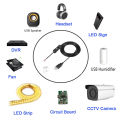 DC 2-pin USB Cable with ON/Off Switch USB A to 2 Pin 2 Bare Wire Charge Cable Connector for 5V/LED Desk Lamp/USB Fan/LED Strips. 