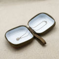 Portable retro patterned mini square jewelry box, jewelry and small accessory storage decoration box, give  to friends. 