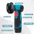 Brush motor 12v Mini Angle Grinder Rechargeable Grinding Tool Polishing Grinding Machine For Cutting Diamond Cordless Power Tool. 