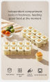 Baby Food Storage Containers with Lids, Includes Steamer Cake Molds & Ice Cube Trays for Infant Meals. 