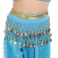 Metal Coins Child Waist Chain Hip Scarf Child Belly Dance Indian Dance Belt For Kids Dacning Waist Belt Chain. 