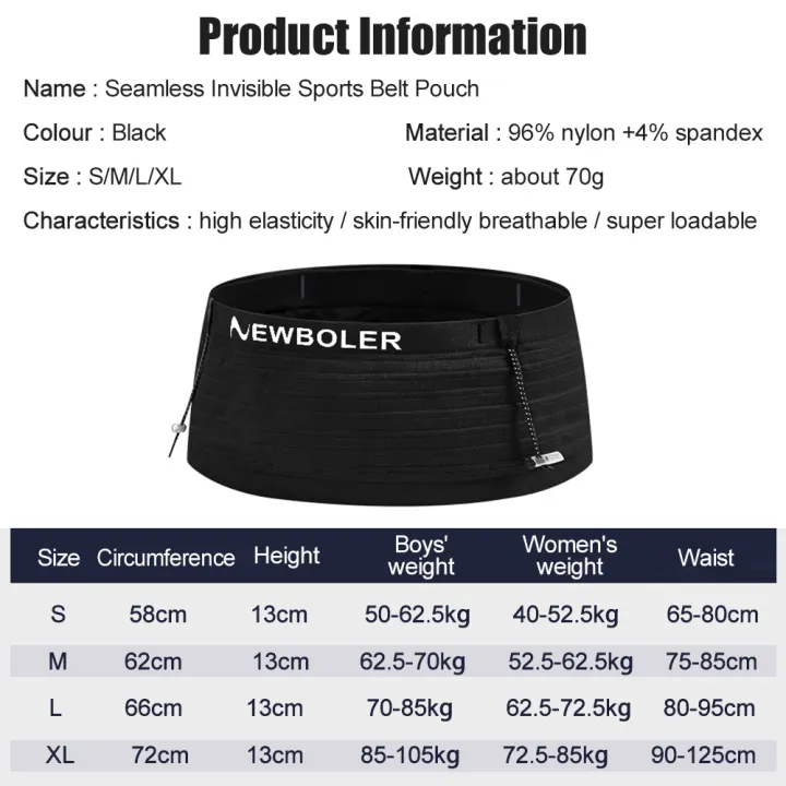 NEWBOLER%20Running%20Waist%20Bag%20Men%20Women%20Trail%20Running%20Belt%20Hydration%20Waist%20Pack%20Gym%20Fitness%20Sports%20Phone%20Bag%20Marathon%20-%20Image%202