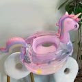 Swim Ring Inflatable Pool Float Baby Rainbow Sequined Unicorn for Kids Swimming Circle Children Swim Ring Pool Toys Floating.