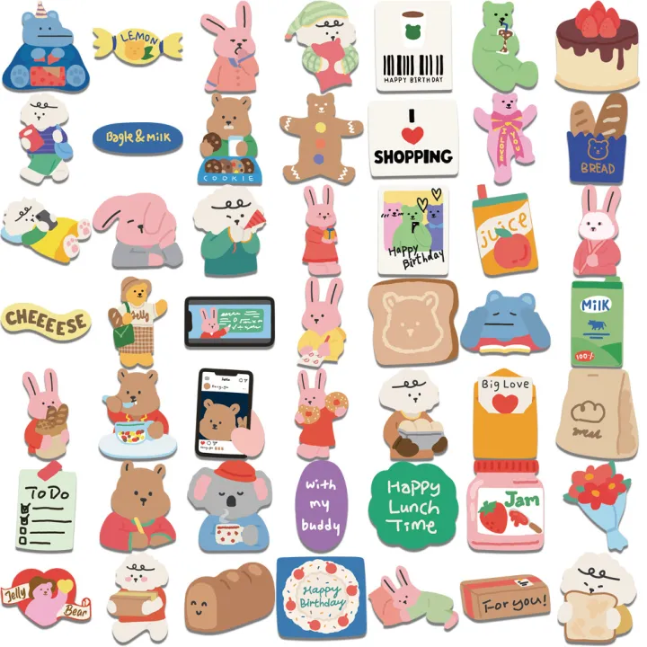 100PCS/Pack%20Korean%20Dailylike%20Bear%20Stickers%20Dailylike%20Decals%20For%20Phone%20Laptop%20Suitcase%20Notebook%20Skateboard%20Waterproof%20Stickers%20-%20Image%204