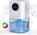 Portable Dehumidifier With 35 Ounces Capacity, Silent Operation, With Romantic Colorful Lights, Timer Switch.