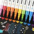 Professional Dual Tip Acrylic Marker, Acrylic Paint Marker, 12/24/36 Colours Paint Maker Pens, Round Tip Drawing Markers, Acid Free. 