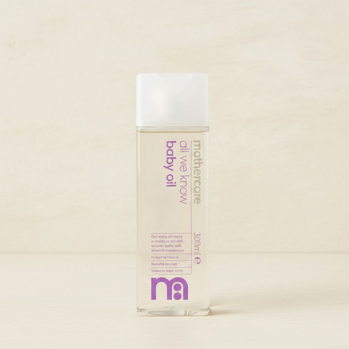 Mothercare Baby Care Oil 300ml Mild Tear Free Formula Gentle on Baby Skin Daily Use Baby Essential