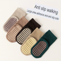 Six Pairs Autumn And Winter Large Area Dot Glue Baby Trampoline Socks, Baby Little Kids Non-slip Floor Socks Large Cartoon Strai.