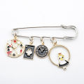 Alice Pin poker clock rabbit brooch coat collar with accessories High Quality Cosplay Props Pendant Accessories Cosplay Props.