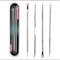 4 Pcs Set Stainless Steel Extractor Blackhead Remover Needles Acne (4 Pcs/Box) - Black Head Remover.