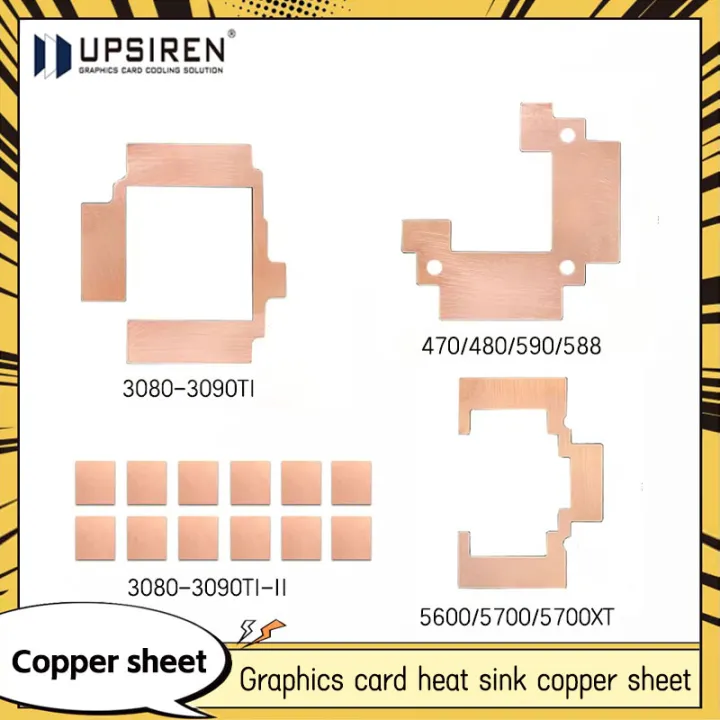 UPSIREN GPU RAM Copper Heat Sink Radiator Memory Miner BTC RTX 3070 ...