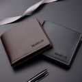 Pu Leather Men Short Wallet Thin Style Folding Young Men Credit Card Holder Wallet. 