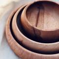 Wooden bowls, salad bowls made with real solid wood.( Pack of 3). 