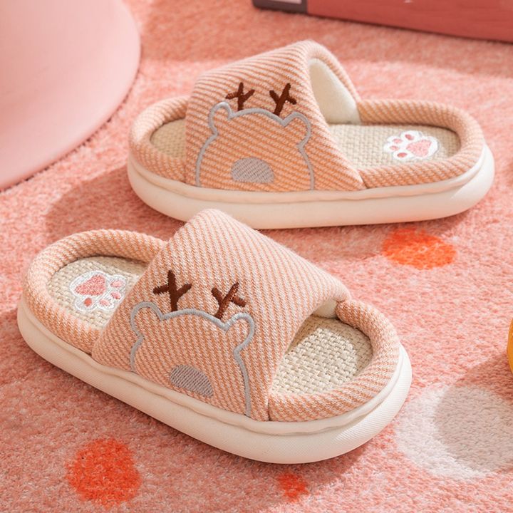 Children's%20Linen%20Slippers%20Spring%20Summer%20Autumn%20Indoor%20Cartoon%20PVC%20Bottom%20Kids%20Slippers%20Boys%20Girls%20Slip-On%20Shoes%20-%20Image%207