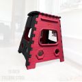 18 Inches Super Strong Folding Step Stool for Adults and Kids, Kitchen Stepping Stools, Garden Step Stool Portable Stool (Red - Black). 