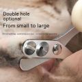 Pet Stainless Steel Scissor Nail Clipper Prevent bleeding and accidental injury with circular hole. 