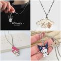 hello kitty kuromi melody cinnamoroll necklace pendant fashion jewelry for girls and womens. 