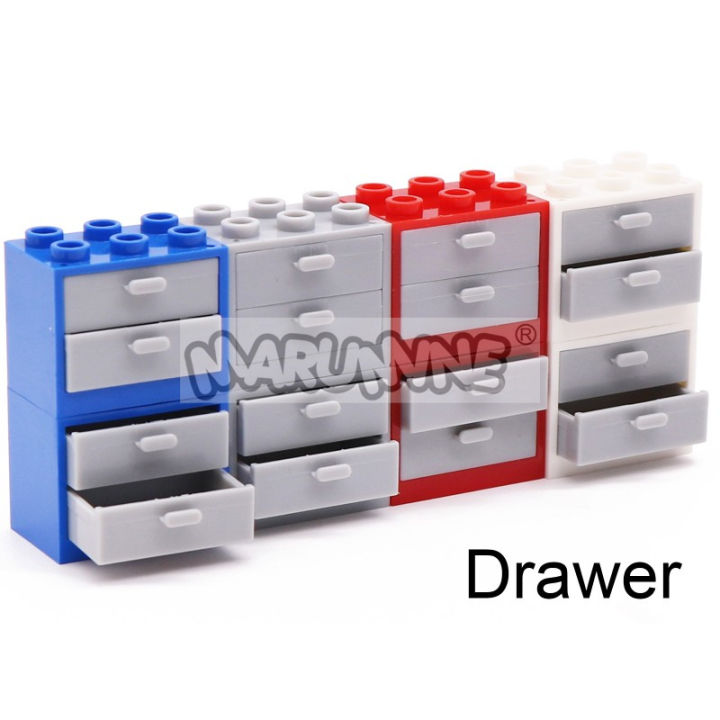 MARUMINE%20MOC%20City%20Street%20View%20Building%20Blocks%20Accessories%2010PCS%20Cabinet%20Drawer%20Brick%20Model%20Parts%20Compatible%20with%2092410%204533%204536%20-%20Image%205