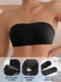 1Pc/3Pcs/Pack New Design Removable Padded Soft Ice Silk Traceless Women Wire Free Seamless Bra For Women Strapless Bra. 