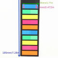 200 Tabs/Sheet Fluorescent Index Stickers, Transparent Bookmark Notes Tabs, Writable Page Marking Flags. 