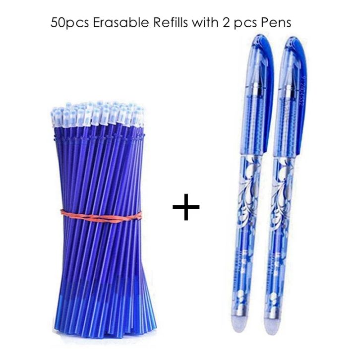 52Pcs/Set%20Gel%20Pen%20Erasable%20Refill%20Rod%20Erasable%20Pens%200.5mm%20Blue%20Black%20Washable%20Handle%20School%20Writing%20Stationery%20Gel%20Ink%20Pen%20-%20Image%207