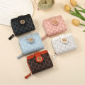 New Short Model Printed with Letters PU Multi-card Position European and American Short Wallet Women. 