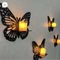 Maliq Products Decorative Butterfly Wall Shelf, Decoration Candlestick, Wall Decor Ideas, Wooden Wall Shelves (Light Not Include). 