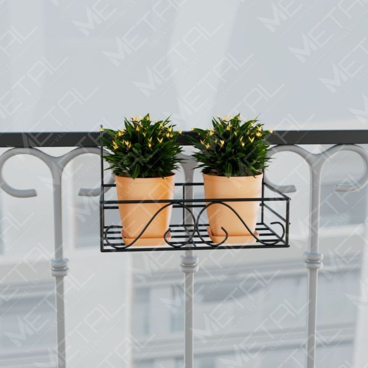 Metal Grill Rack Hanging Planter Pot 15x8x4 inches -1 Pcs.