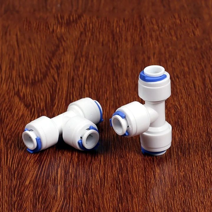 TEE%201/4"%20OD%20tubing%20(2pcs)%20for%20RO%20Plant%20Reverse%20Osmosis%20System%20quick%20fitting%203%20Way%20TEE%20-%20Image%202
